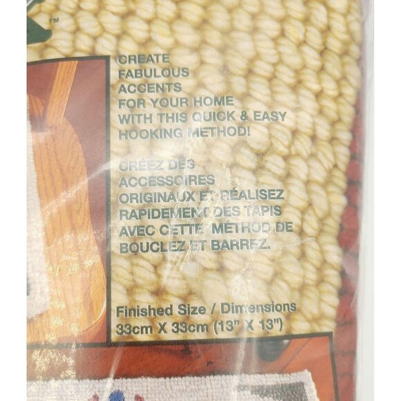 WONDER CRAFTS Lift N' Lock Floral Estate Chair Pad Rose/Blue Hook Rug Kit NEW - Picture 4 of 4